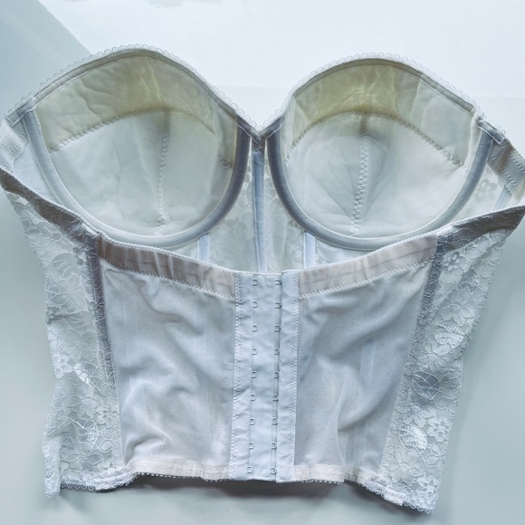 DOMINIQUE Bridal Bustier Corset Torsolette.  White Lace. Plus Size 40C.  EUC. - Picture 5 of 8